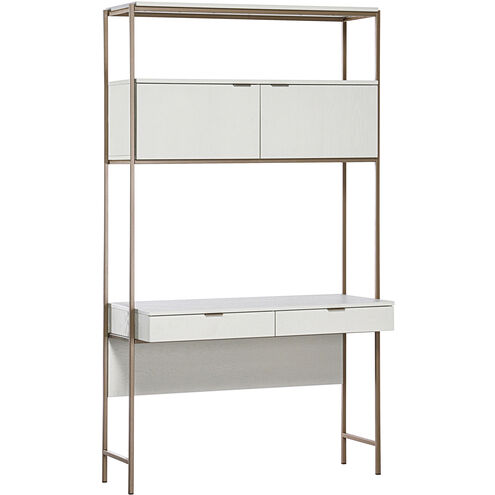 Ambrose 47.25 X 22.5 inch Champagne Gold / Cream Modular Wall Desk